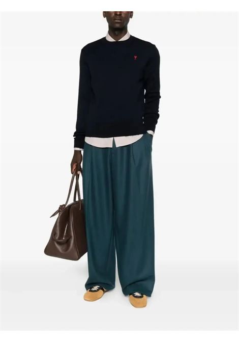 adc sweater man navy AMI PARIS | HKS826.001414